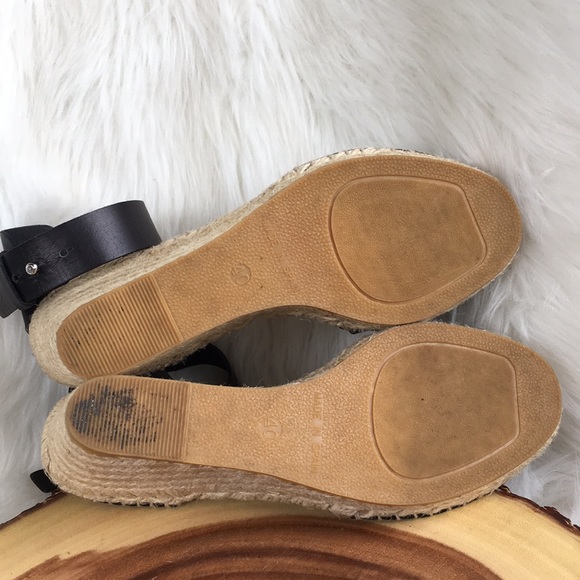 Vince leather ankle strap wedge espadrille sandals - Picture 8 of 8